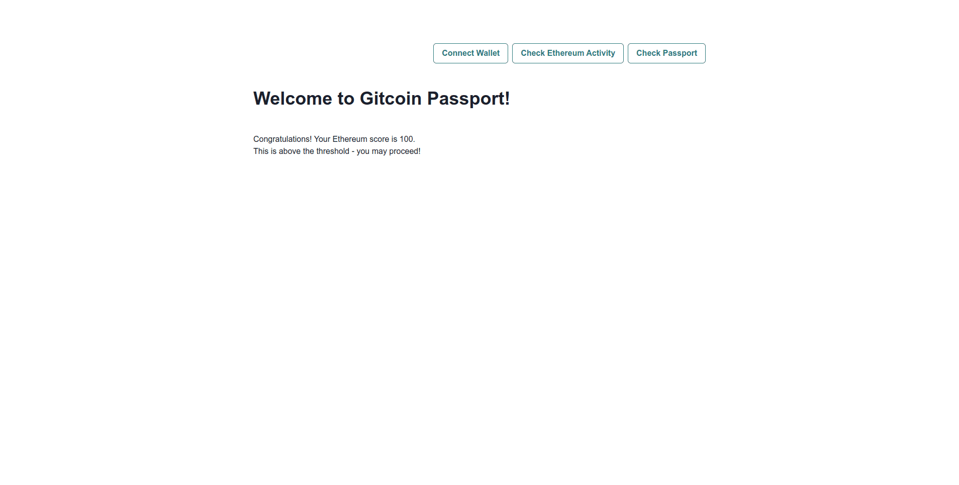 Passport app ethereum activity